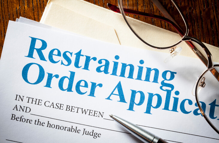 Restraining order application